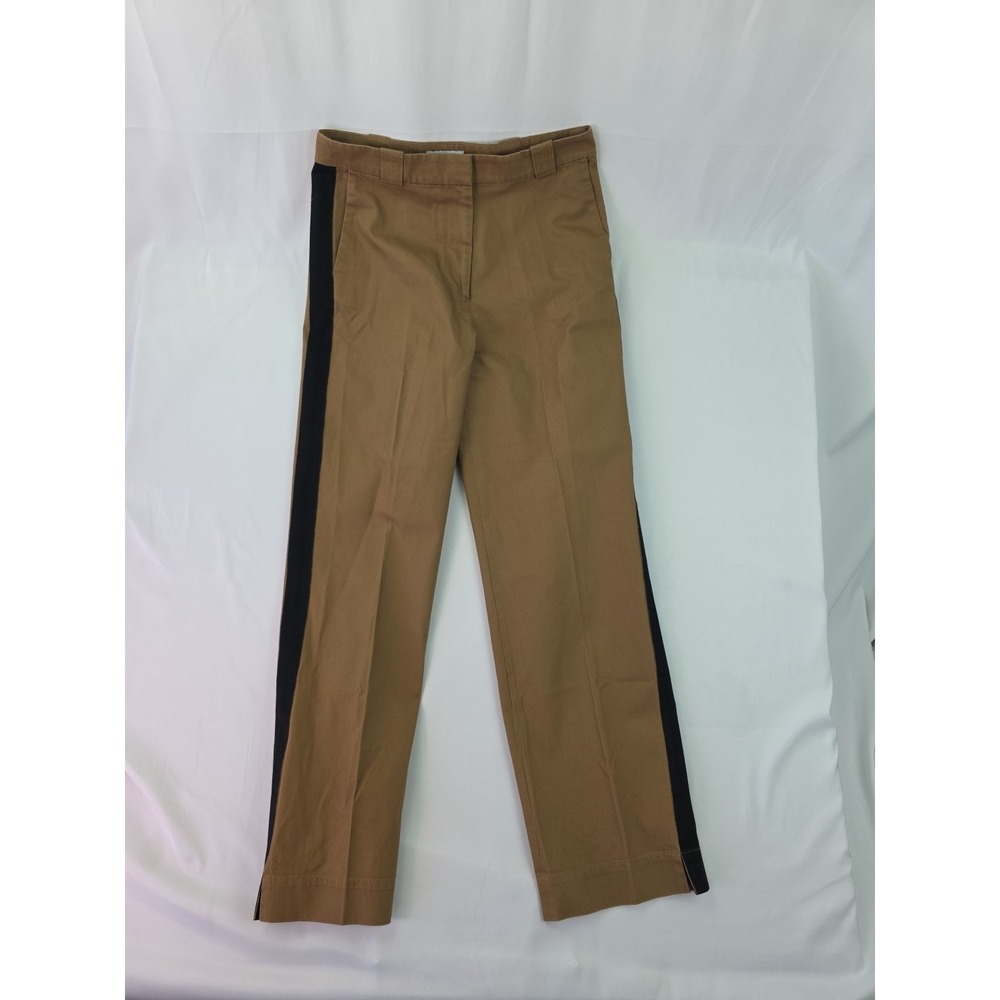 Stockholm Atelier & Other Stories Brown Chinos Black Stripe Pants Sz 8z 31x30.5